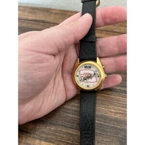 Driver Signature Serial Quartz Watch Dale Earnhardt Unisex Gold Sun Glo
